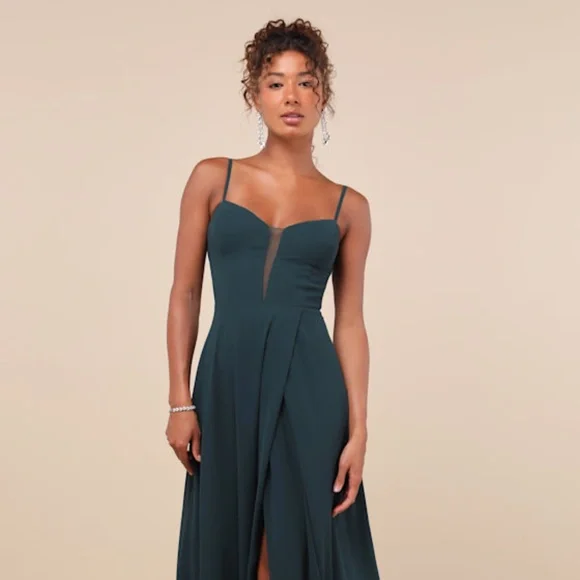 Lulus | Dresses | Lulus Stunning Grace Emerald Green Cutout Aline Maxi Dress  Size M | Poshmark